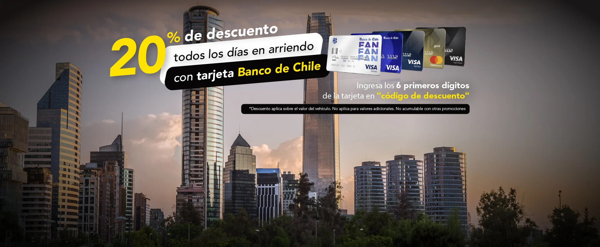 30% de descuento con banco de chile